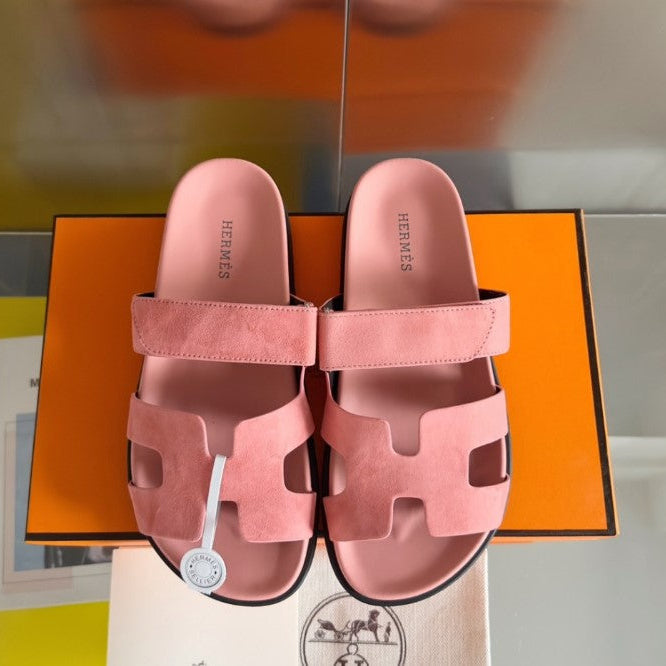 Sandales Chypre Hermes Daim Rose Full