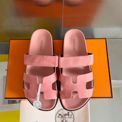 Sandales Chypre Hermes Daim Rose Full