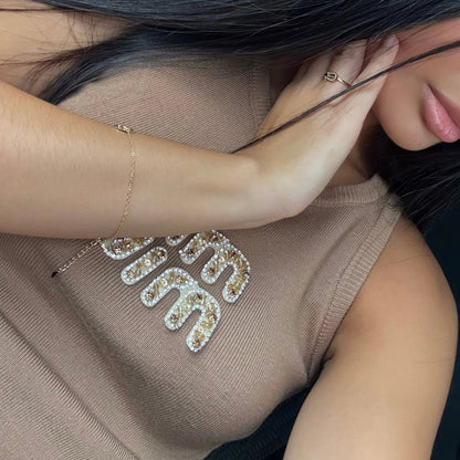 Miumiu - TOP MARRON COTELÉ AVEC LOGO BRODÉ