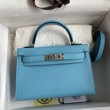 Sac Hermes Kelly Bleu azur