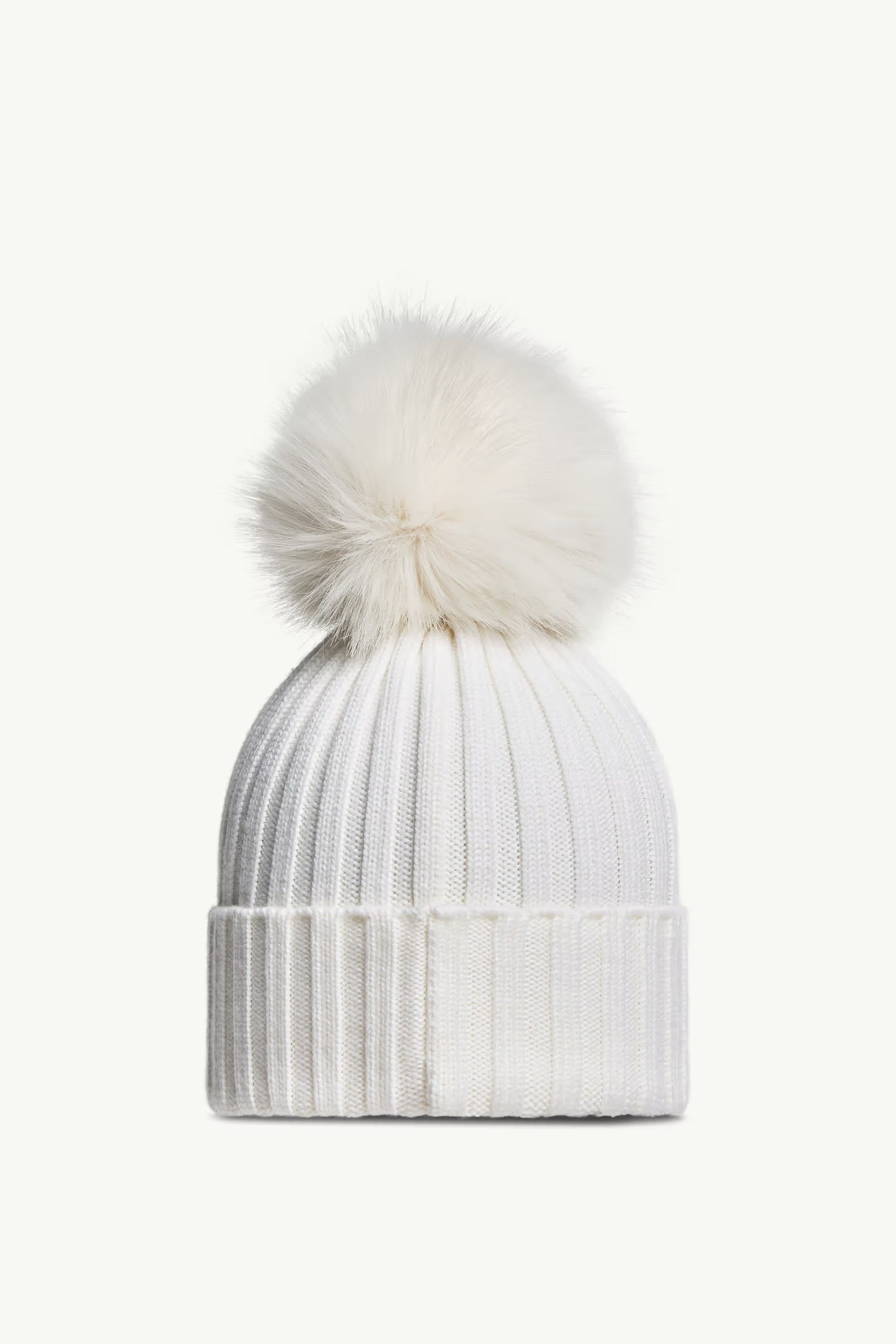 Moncler Bonnet avec pompon en Blanc