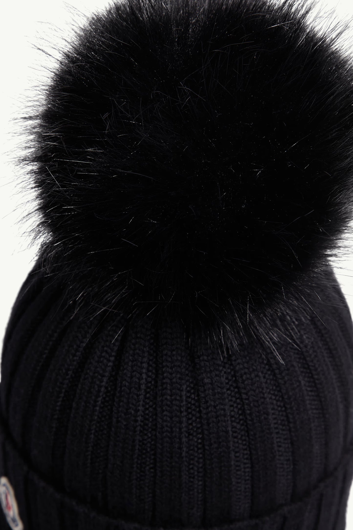 Moncler Bonnet avec pompon en Noir