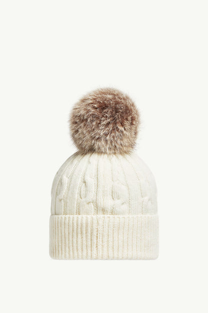 Moncler Bonnet avec pompon  Blanc