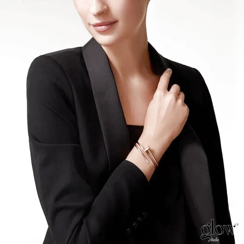 Bracelet Juste un Clou, double, diamants Cartier Rose