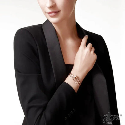 Bracelet Juste un Clou, double, diamants Cartier Rose