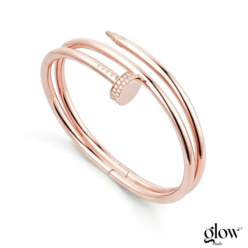 Bracelet Juste un Clou, double, diamants Cartier Rose