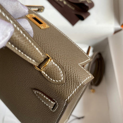 Sac Hermes Kelly Taupe foncé