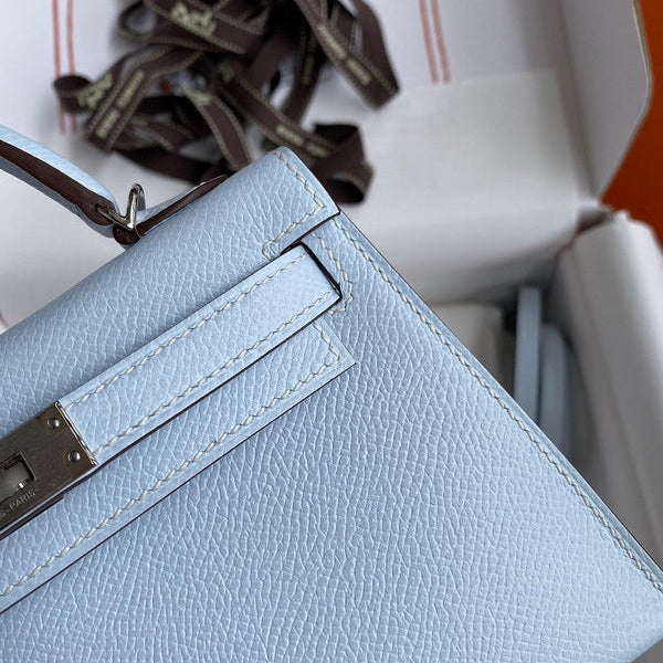 Sac Hermes Kelly Bleu glacier