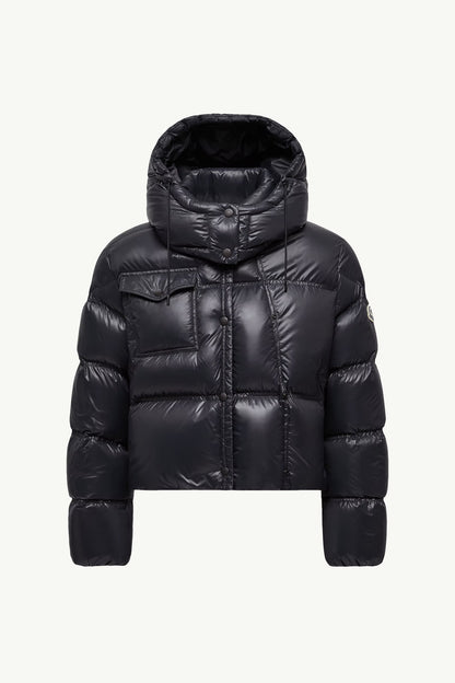Moncler - Doudoune courte à capuche et matelassage carré