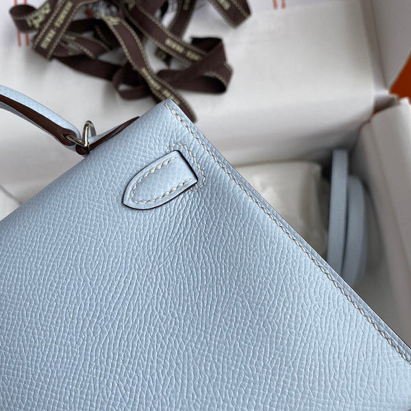Sac Hermes Kelly Bleu glacier
