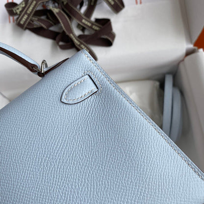 Sac Hermes Kelly Bleu glacier