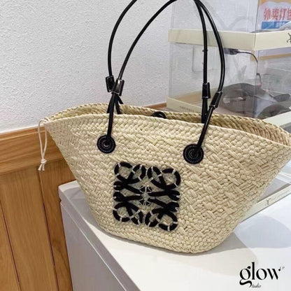 Loewe - Anagram en palmier Iraca et cuir de veau
