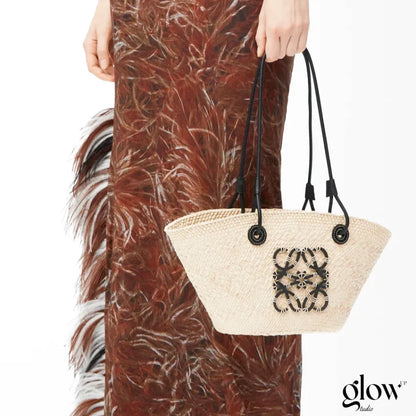 Loewe - Anagram en palmier Iraca et cuir de veau