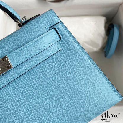 Sac Hermes Kelly Bleu azur