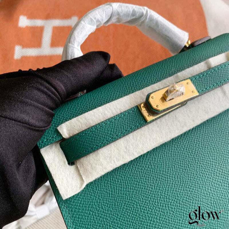 Sac Hermes Kelly Vert bouteille