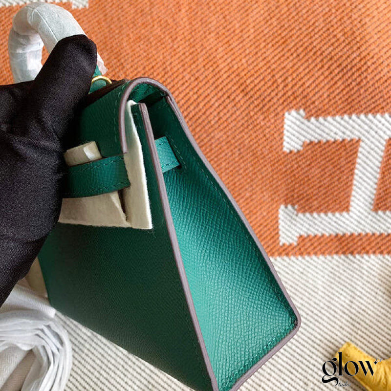 Sac Hermes Kelly Vert bouteille