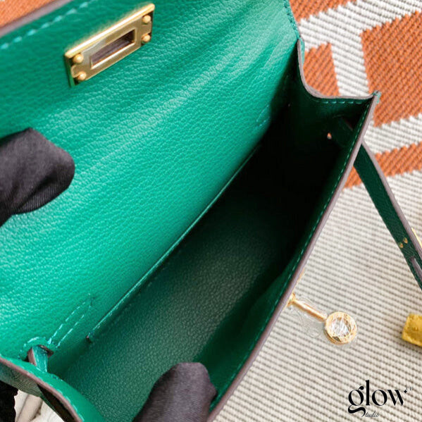 Sac Hermes Kelly Vert bouteille