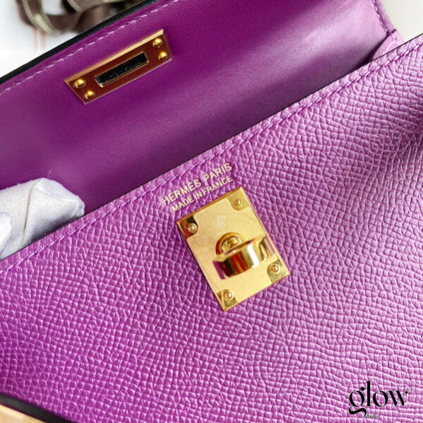 Sac Hermes Kelly  Violet améthyste