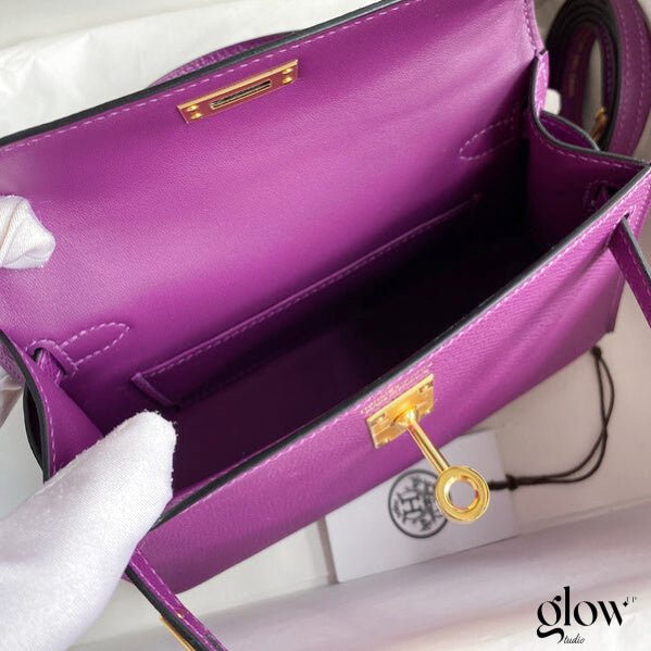 Sac Hermes Kelly  Violet améthyste