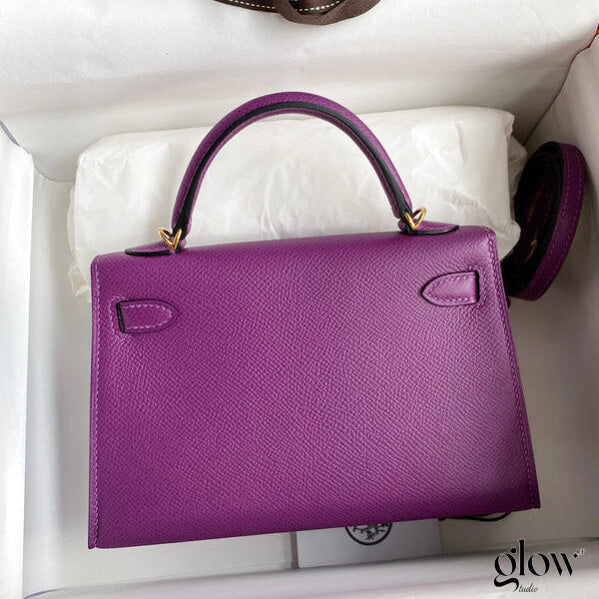 Sac Hermes Kelly  Violet améthyste