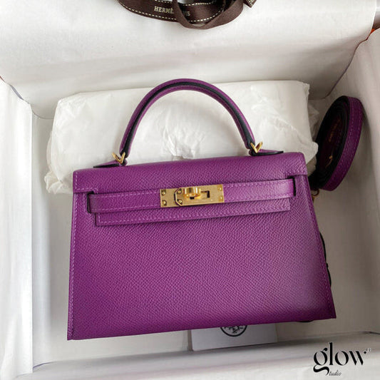 Sac Hermes Kelly  Violet améthyste
