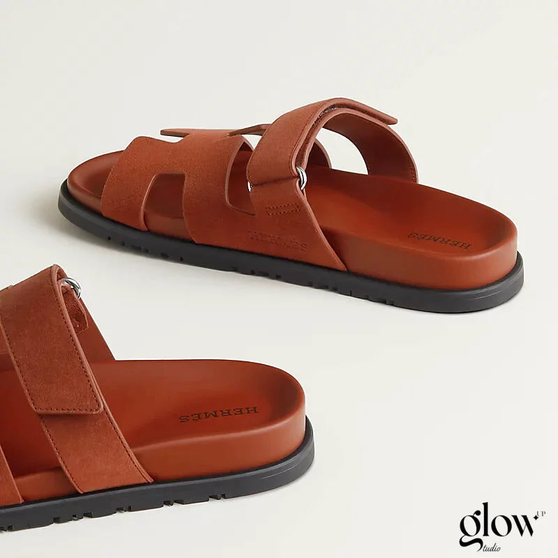 Sandales Chypre Hermes Marron muscavado