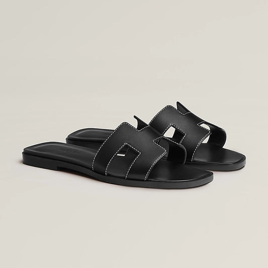 Hermes - Claquettes Oran Noir