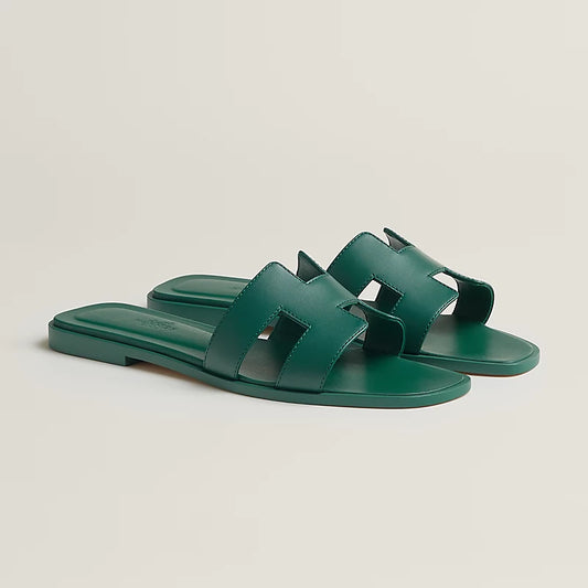 Hermes - Claquettes Oran Vert viride