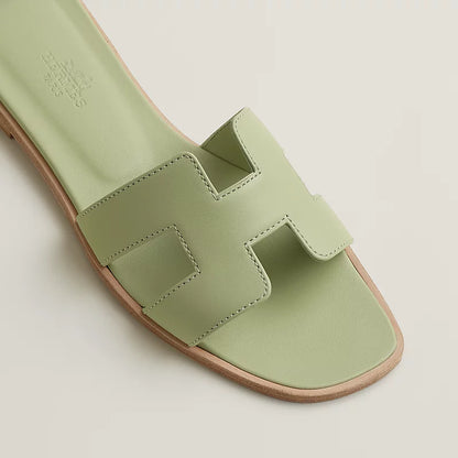 Hermes - Claquettes Oran Vert de mer