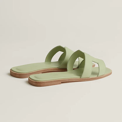 Hermes - Claquettes Oran Vert de mer