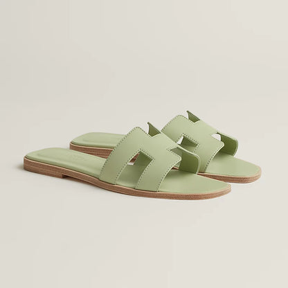 Hermes - Claquettes Oran Vert de mer
