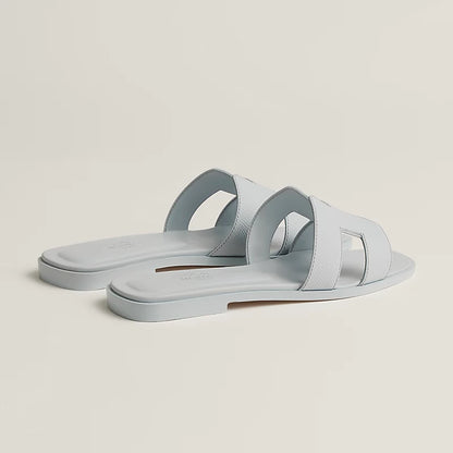 Hermes - Claquettes Oran Bleu glacier