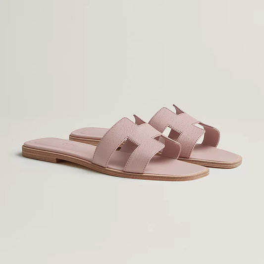 Hermes - Claquettes Oran Rose porcelaine
