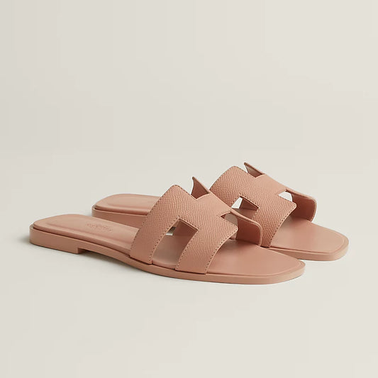 Hermes - Claquettes Oran Beige perlino
